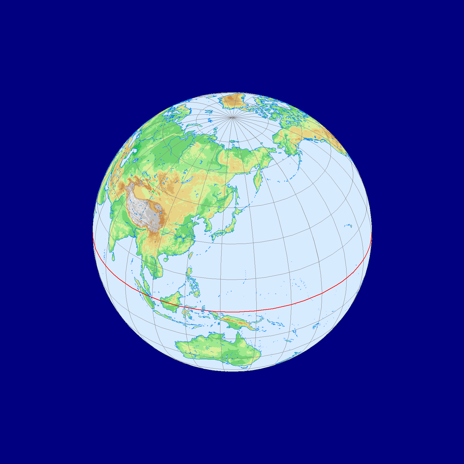 地図投影法学習のための地図画像素材集