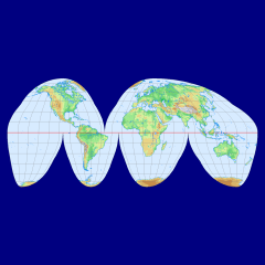 地図投影法学習のための地図画像素材集