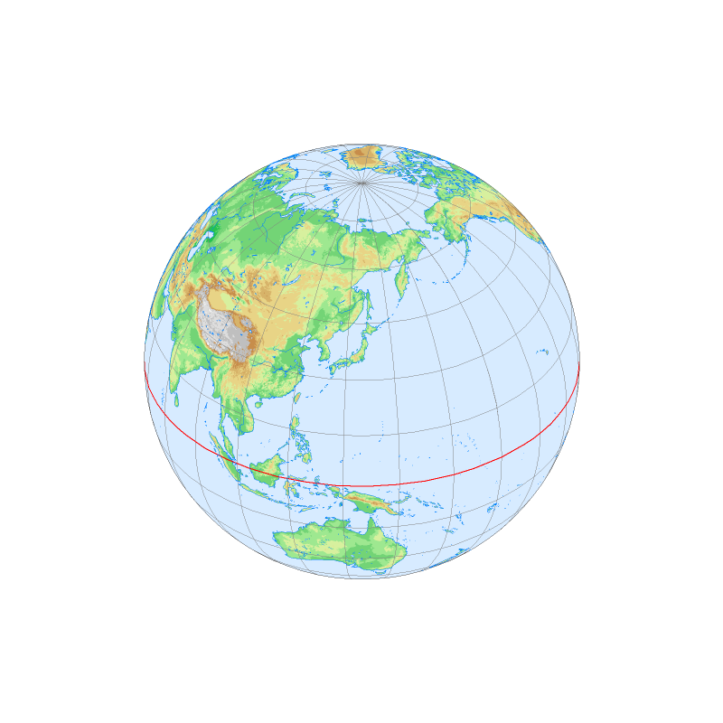 地図投影法学習のための地図画像素材集