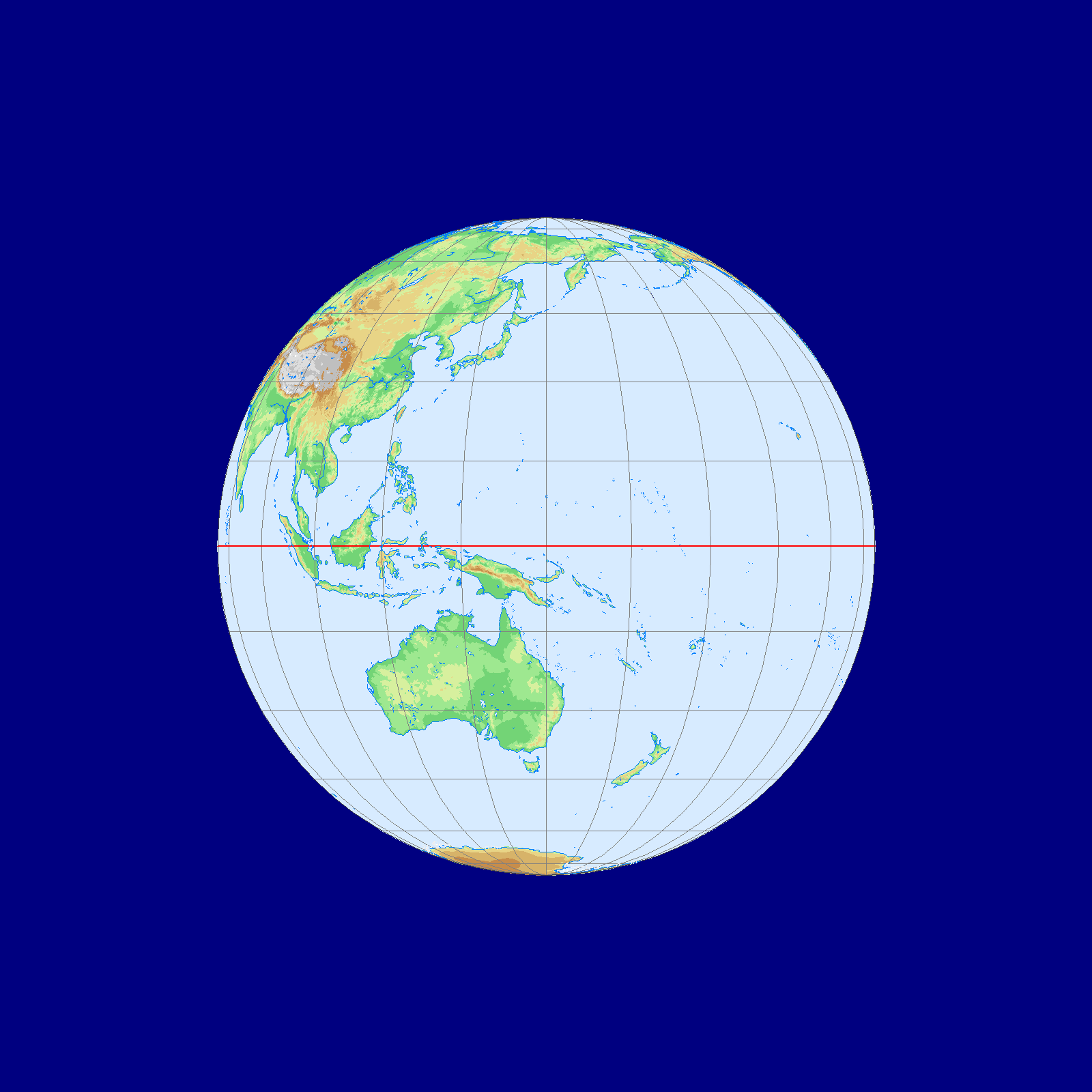 地図投影法学習のための地図画像素材集