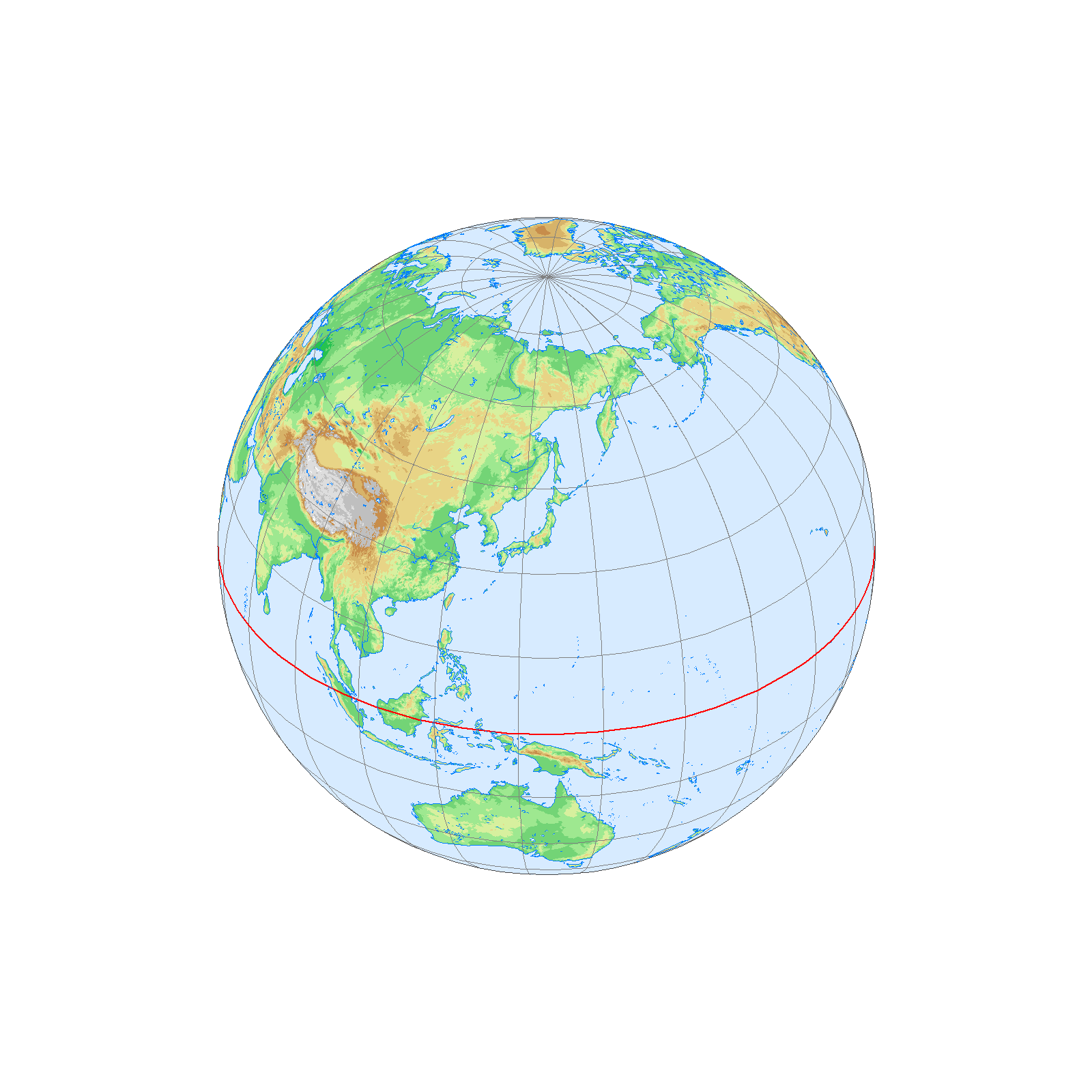 地図投影法学習のための地図画像素材集