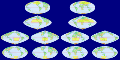 図法 地図 地球を正確に表すために考案された、さまざまな種類の地図